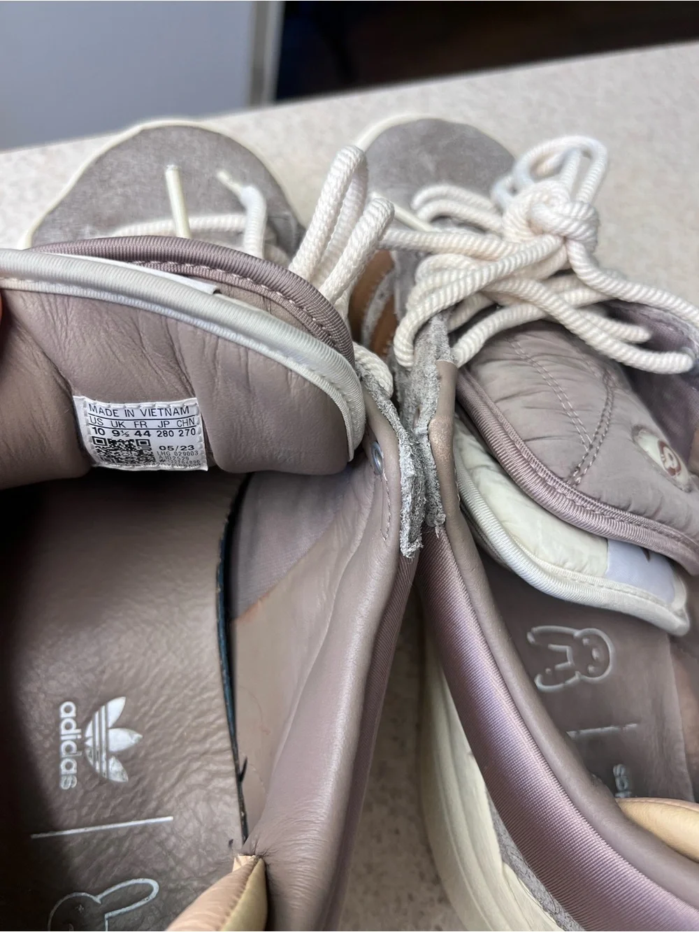 adidas Campus Suede Sneaker in Gray and Brown